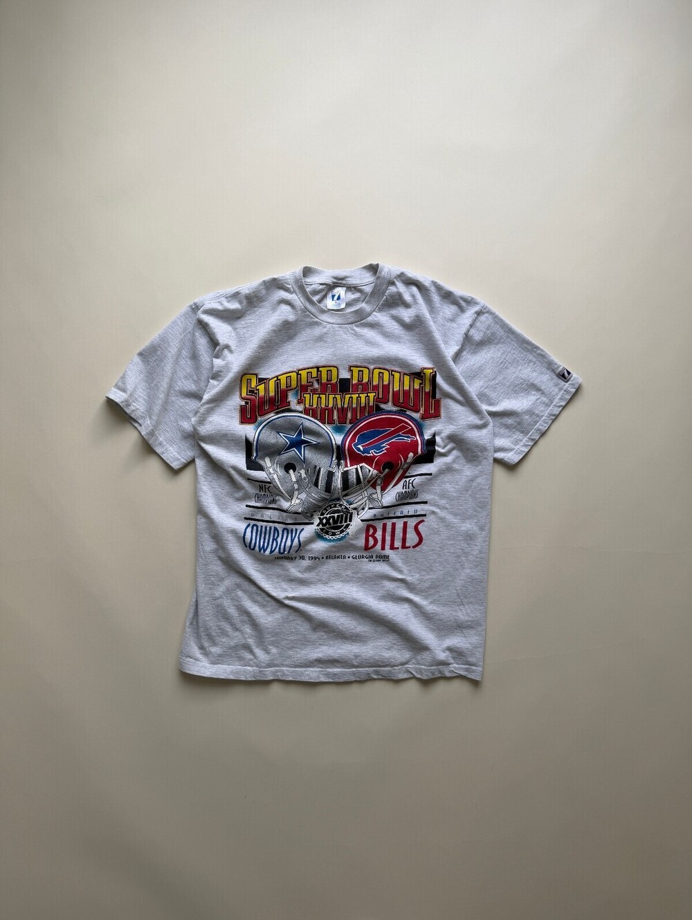 Vintage NFL Dallas cowboys vs Buffalo bills superbowl champions tee